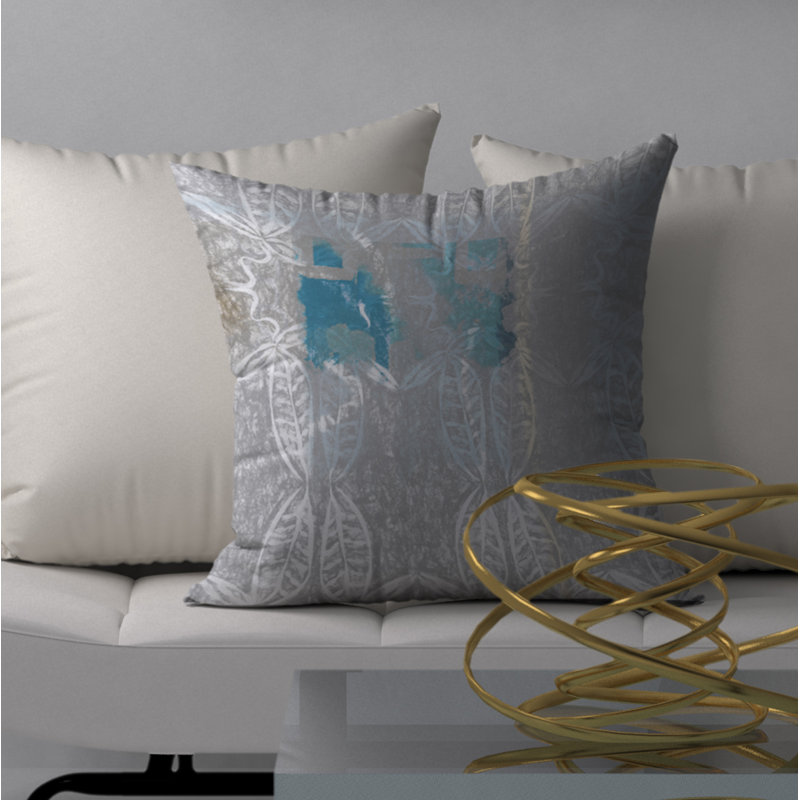 Abstract Reversible Throw Pillow, 24" x 24"