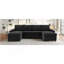 Canapé-lit convertible avec canapé-lit modulaire en forme de U 109,5 po avec méridienne de rangement, porte-gobelets, ports USB et boîtes et poches de rangement pour le salon, noir-1257011452
