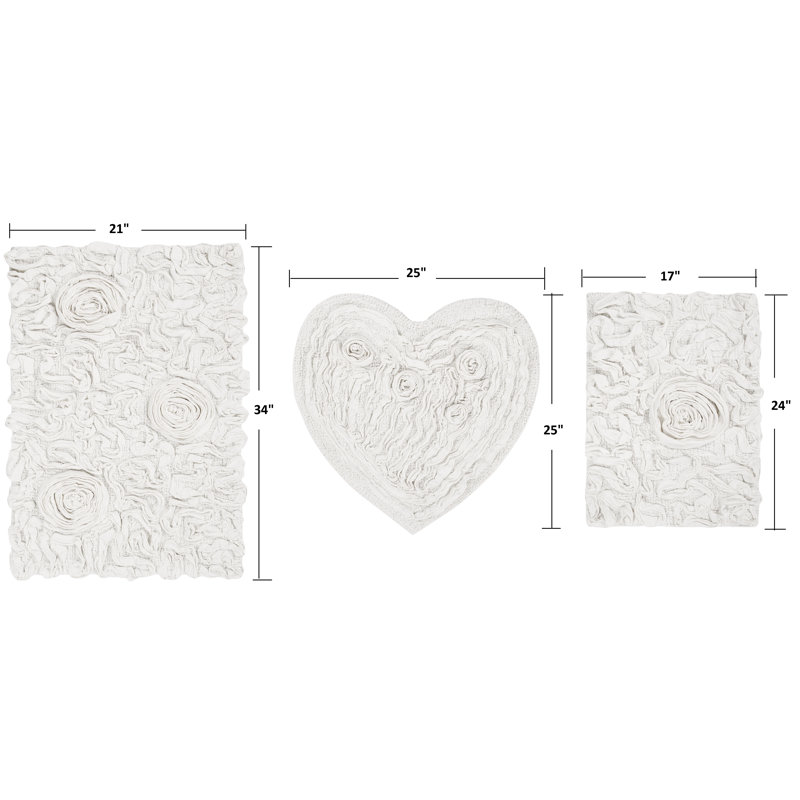 Tapis pour salle de bain Hamish, Blanc