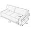 Canapé-lit causeuse 100% polyester beige-130165851