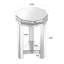 Kai Lee 13.8" W x 13.8" D x 21" H 2-Tier Crystal Inlay Mirrored Glass End Table