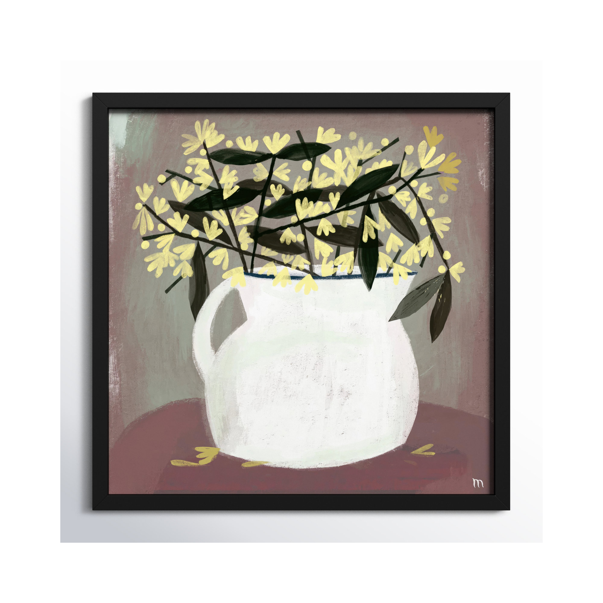 Calycanthus by StudioM, Black, 36" H x 36" W x 1.25" D