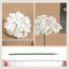 204 PCS fleurs d'hortensias artificielles, têtes d'hortensias artificielles en soie avec tiges, fleurs blanches artificielles pour le mariage