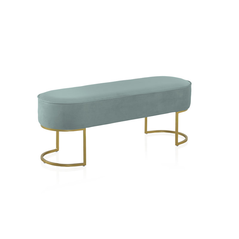 Velvet Upholstered Bench