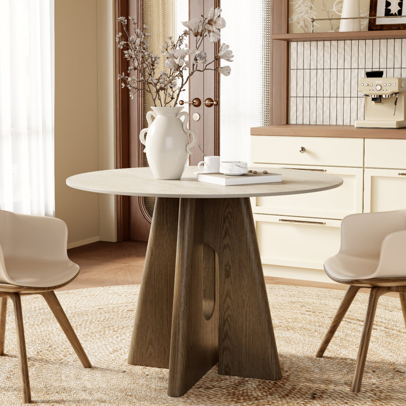 Table de salle à manger Amberly Option multi-tailles pour la salle à manger et le coin-repas, Beige