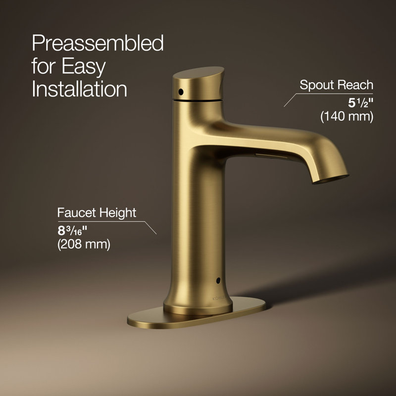 Tone Touchless Bathroom Sink Faucet 1.2 GPM, Brushed Brass