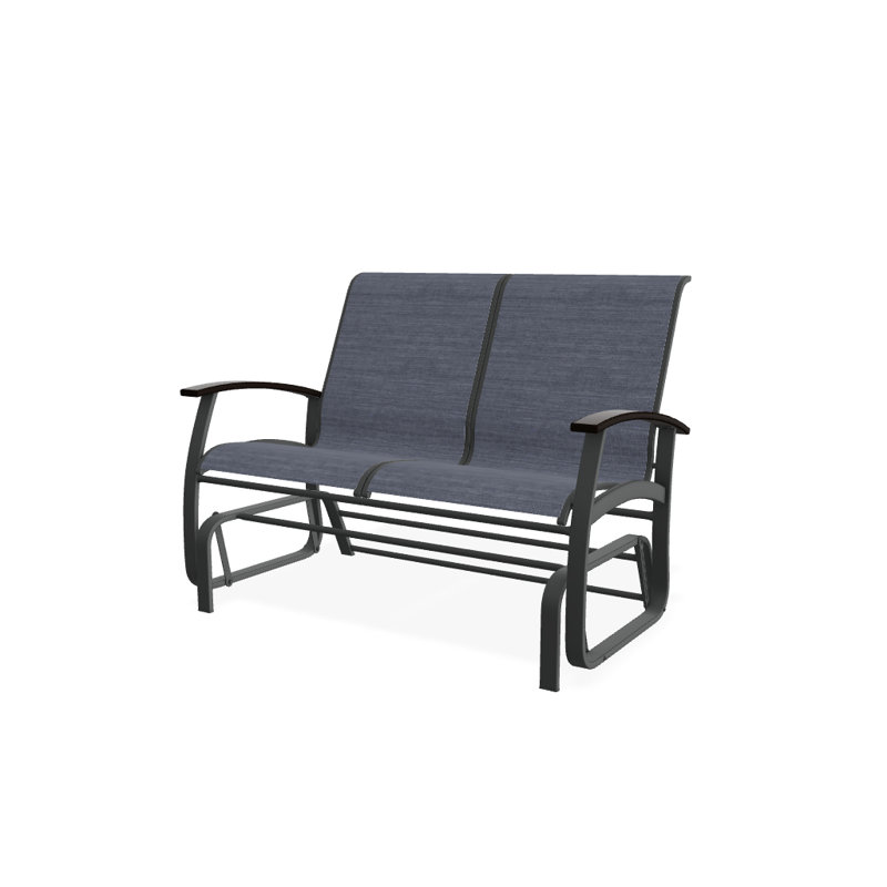 Belle Isle Outdoor Glider, Night, Kona P10, Textured Graphite