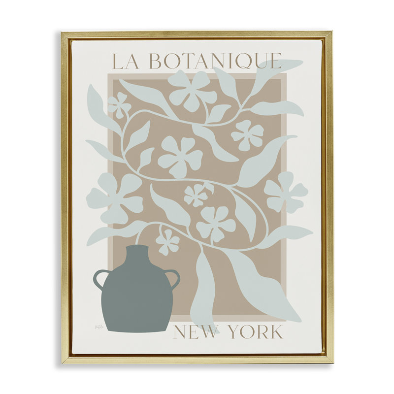  Art mural Mid-Century avec fleurs de botanique encadrées par Natalie Carpentieri, H 21 po x l 17 po