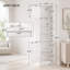 Meuble de salle de bain multifonctionnel de rangement de coin avec étagères ajustables