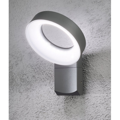 Anthracite 35.5cm H Integrated LED Outdoor Armed Sconce
