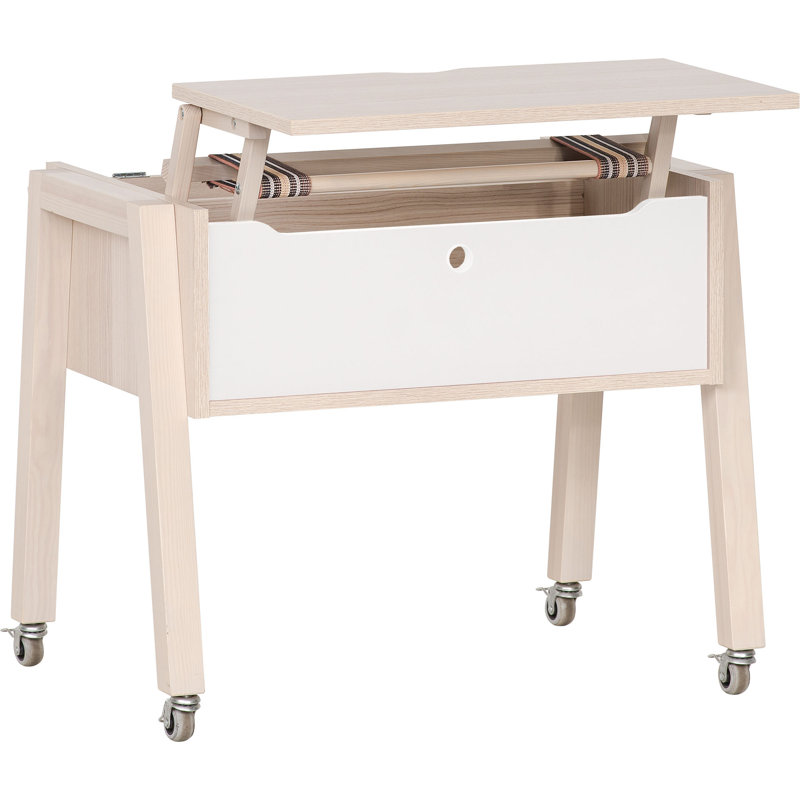 Robena Side Table with Storage, White