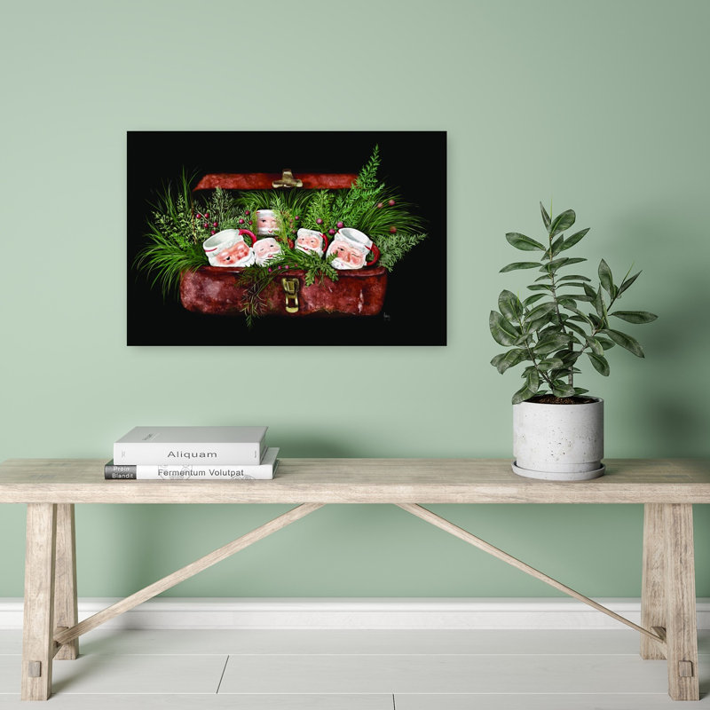 Treasures Of Christmases Past Abstract Contemporary Wall Art Print 1 Piece Wrapped Canvas Wall Art, 40.64cm H x 60.96cm W