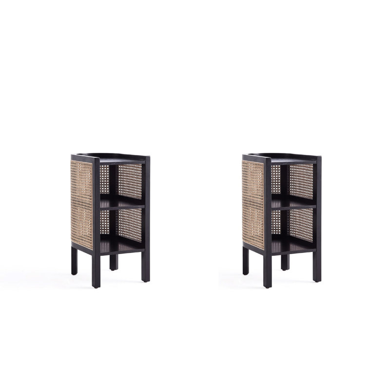 Versailles End Table Set, Black