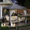 Pavillon de jardin avec moustiquaires 4 portes de sable à fermeture à glissière pour l'extérieur