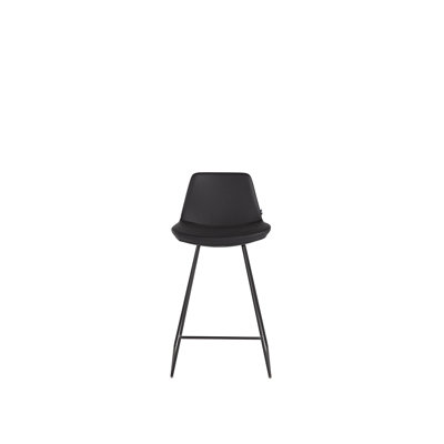Upholstered Counter Stool with Metal Frame