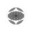 Black Star Patterned Woven Base Washable Rug-1503739622