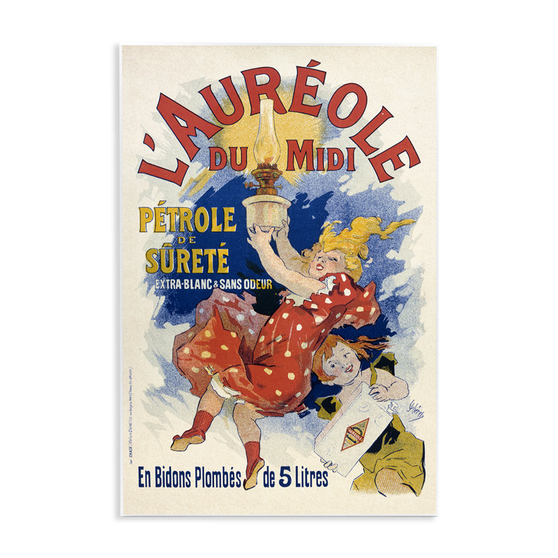 Plaque murale antique avec publicité sur lampe à huile, design par Marcus Jules, H 15 po x l 10 po