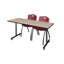 Table de formation en T Nick Nick, chaises empilables 2 M-51833536-32701890-32701885