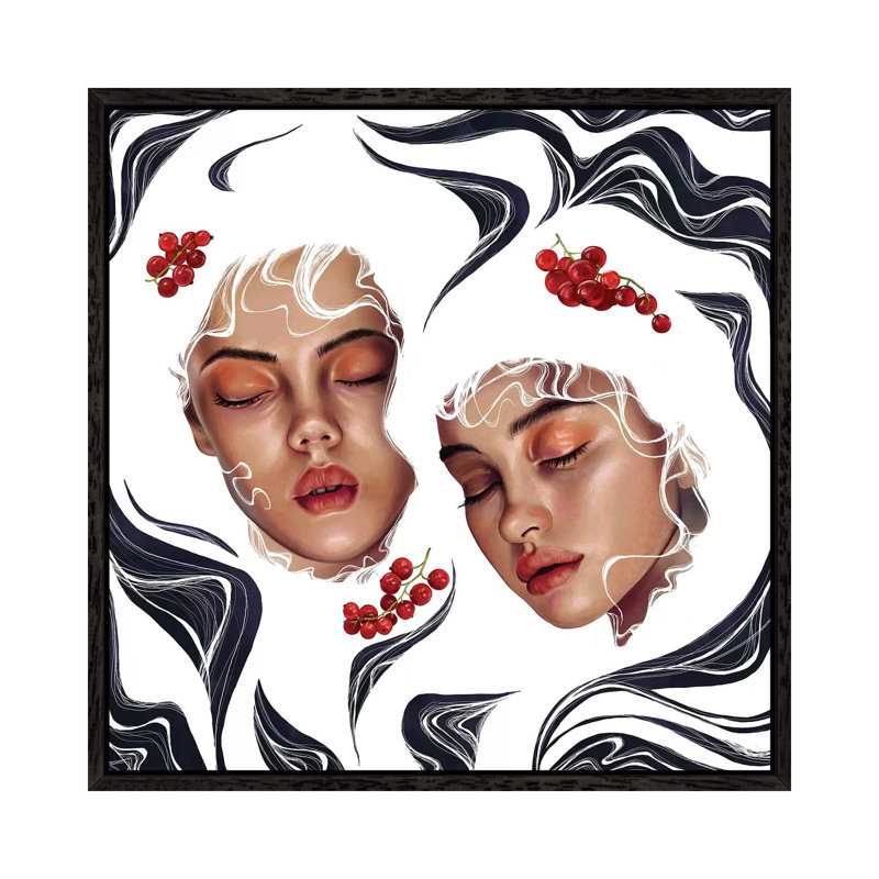 Dreamers by Teodora Jelenic - Painting on Canvas, Black Framed, 93.98 cm H x 93.98 cm W