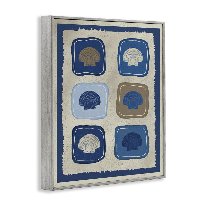 Giclée encadrée de blocs nautiques, conception de Julia Frost, Giclée de ferme grise encadrée, H 30 po x l 24 po