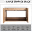 Meuble-lavabo de 30 po avec lavabo et armoire latérale - décor moderne, armoire à poignées rouille, finition à l'eau
