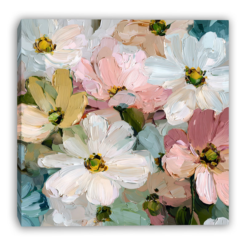 Pastel Garden Harmony Wrapped Canvas Wall Art, 20"H x 20"W x 1.5"D