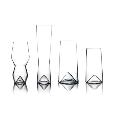 Monti 12.5oz. Handmade Crystal Craft Beer Glass Set