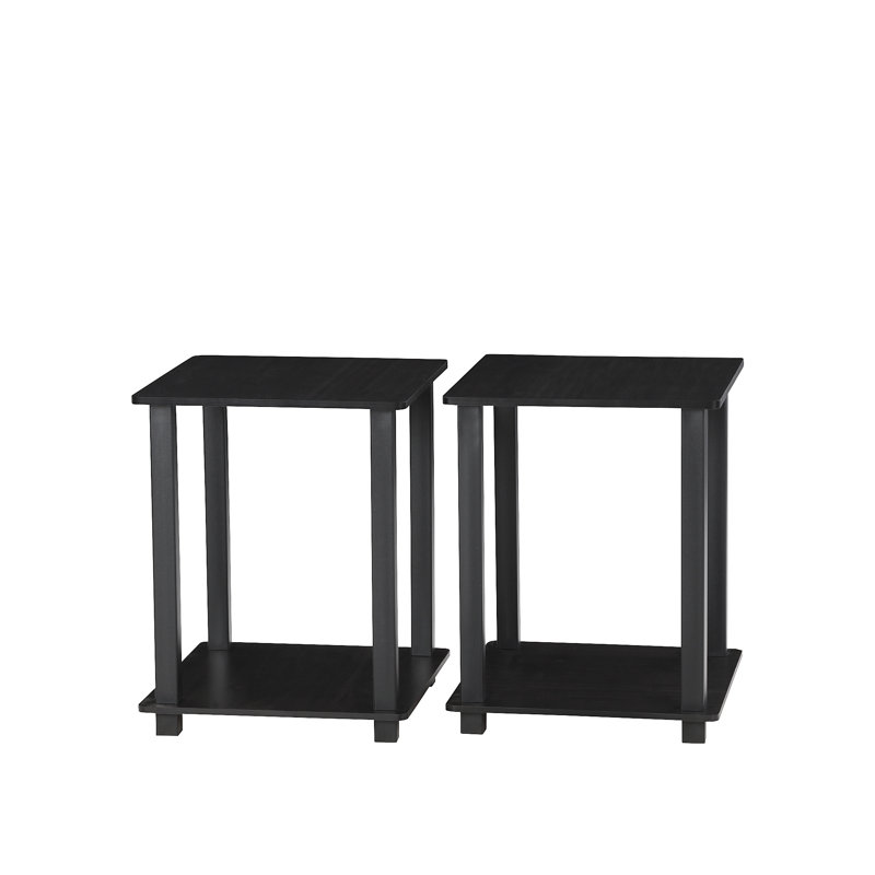 Almaraz Side Table Set, Espresso/Black