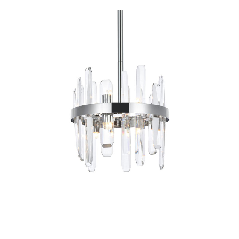 Marlow 6 - Light Unique/Statement Pendant, 57.5" H x 12" W x 12" D, Chrome
