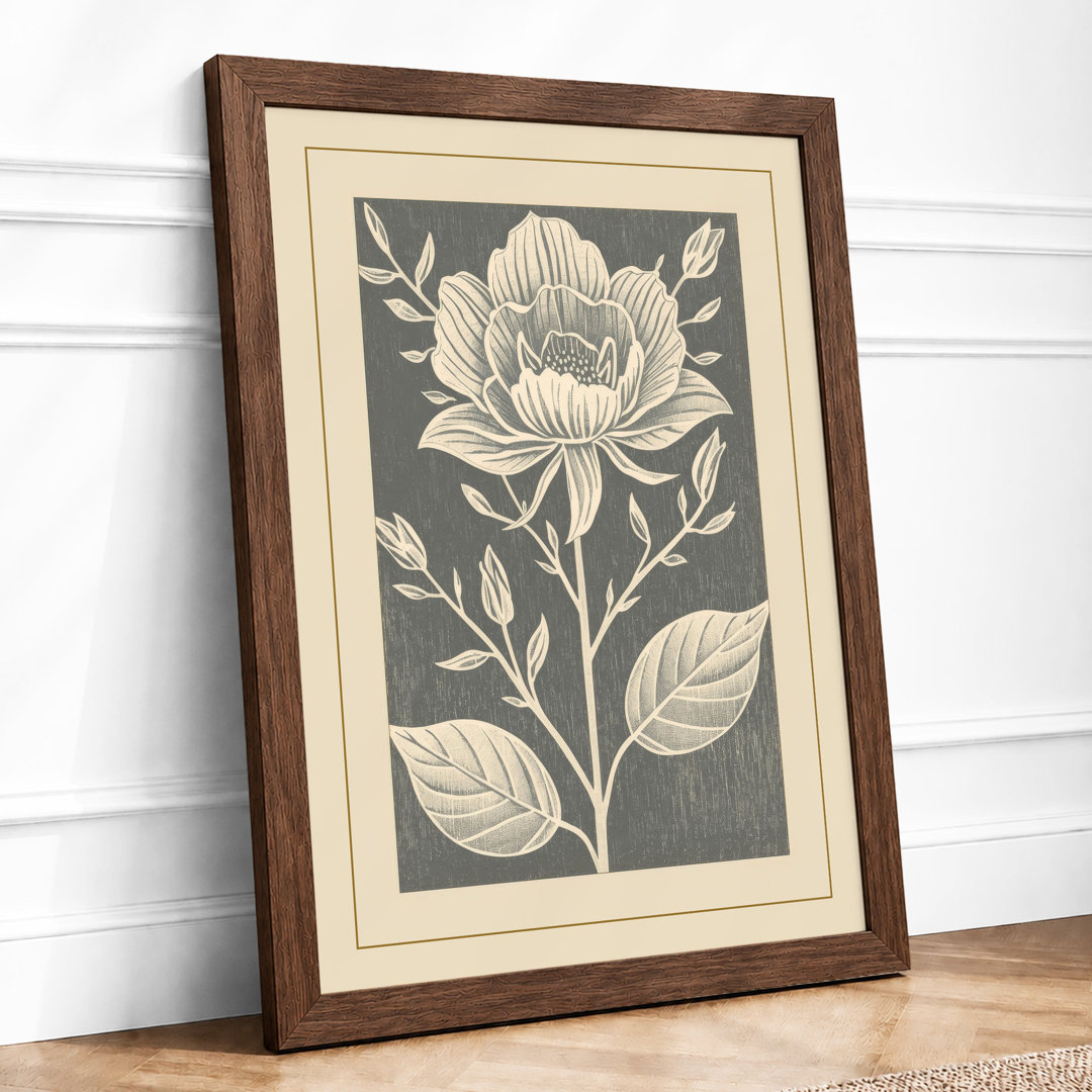 Bloom in White Botanical Framed Art Print