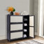 Armoire de rangement moderne en bambou avec portes et chaussures