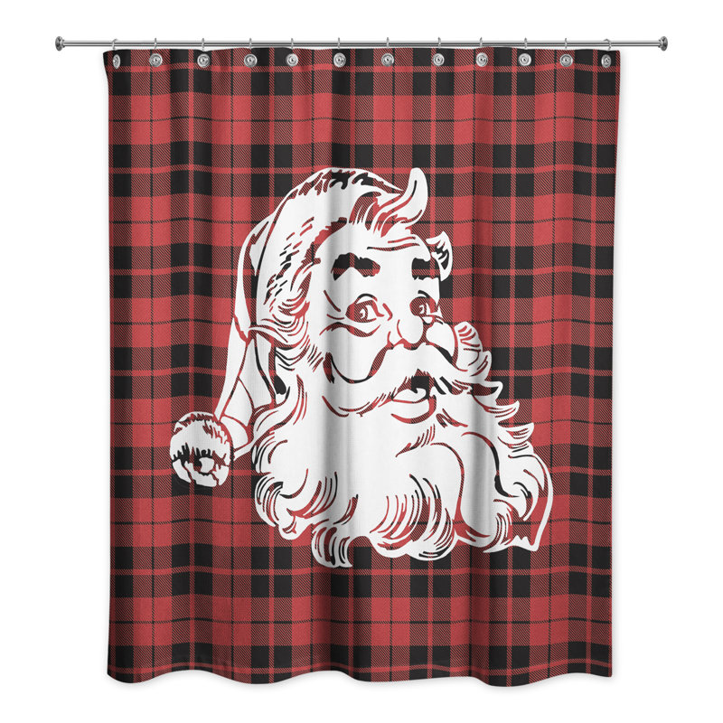 Rideau de douche père noël simple Reva