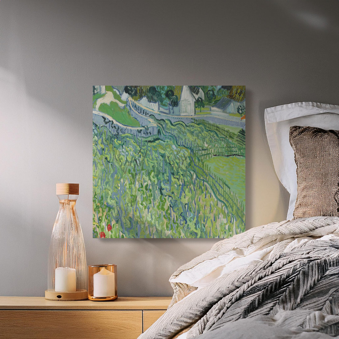 Painterly Village Green Garden Canvas