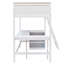 Lit mezzanine simple avec tablettes et bureau