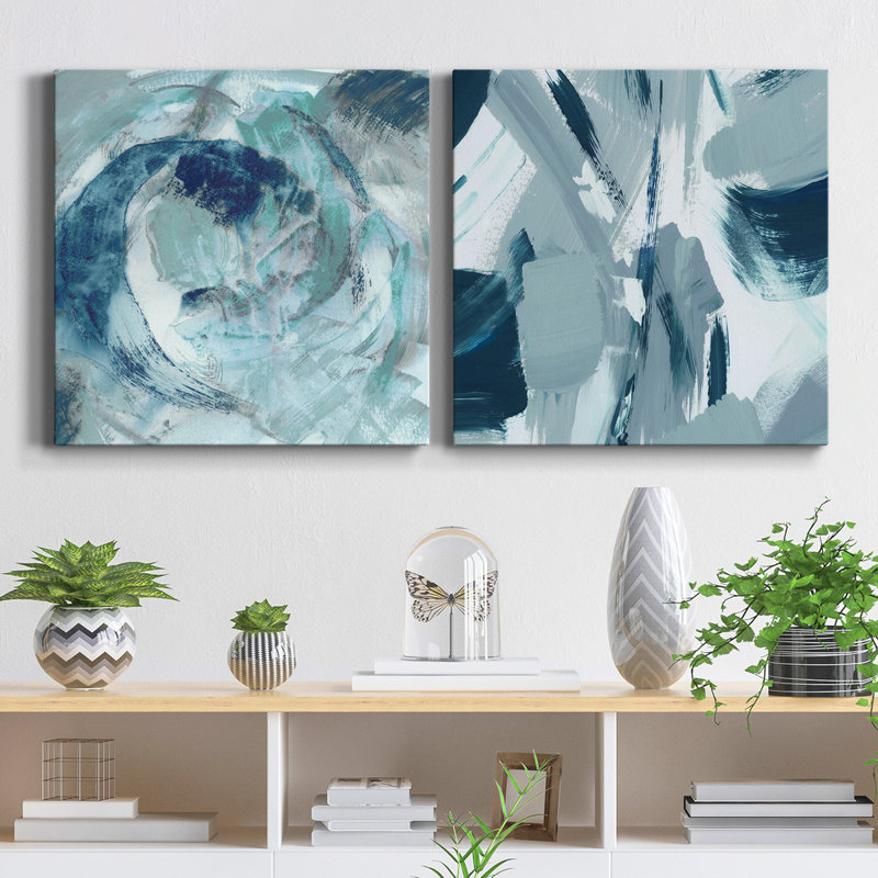 «Soft Summer Storm», ensemble de 2 reproductions sur toiles tendues, H 24 po x l 48 po x P 1 po