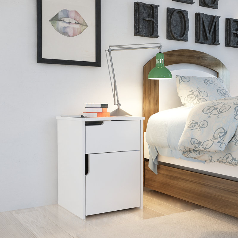 Carty 45cm W Manufactured Wood Bedside Table