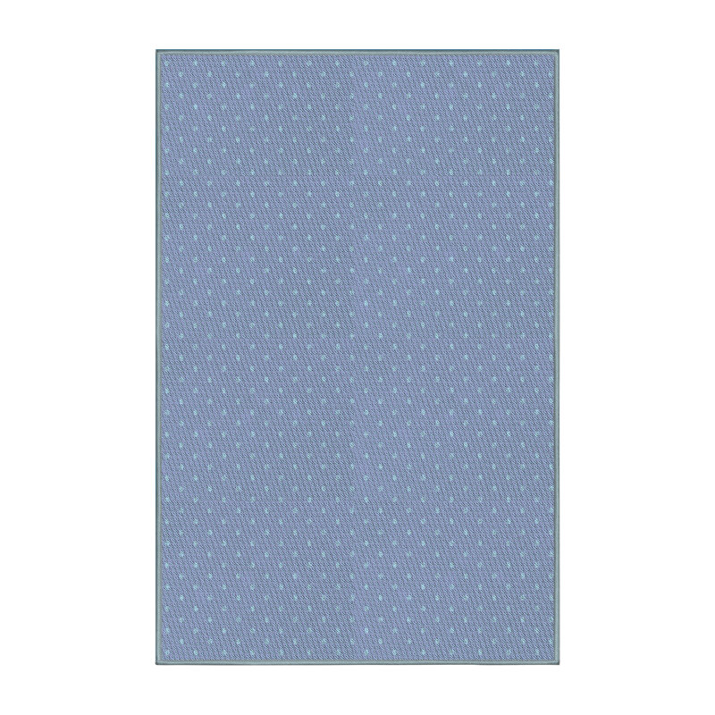 Tapis bleu clair à pois, Rectangle 5 pi x 8 pi