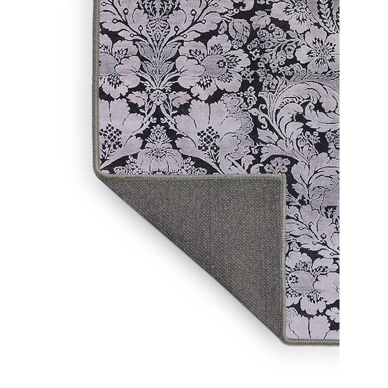 Asdvadzadur Floral Indoor Rug, Rectangle 6' x 9'
