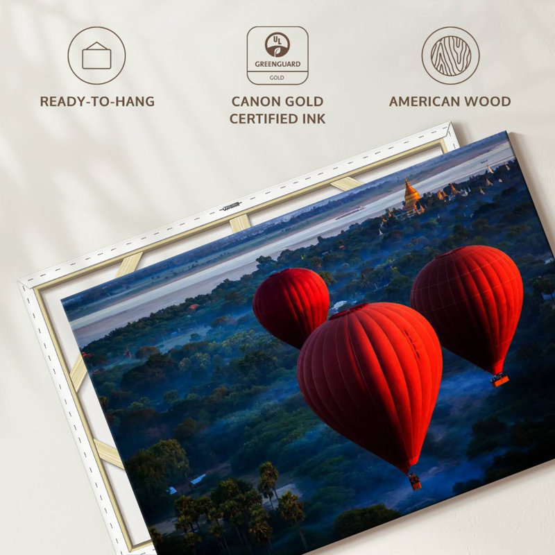 Mehar Red Hot Air Balloons, 8" H x 12" W
