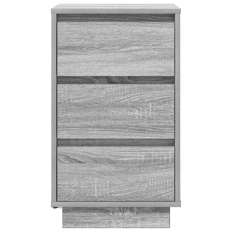 Davayah 38cm W Manufactured Wood Bedside Table, Grey Sonoma