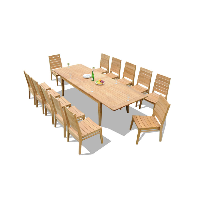 Ensemble repas d'extérieur rectangulaire pour 12 personnes 83 po L Charleston