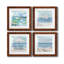 Jour sur le lac - Ensemble de 4 peintures sur toile encadrées-326967495-326967550