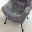 Fauteuil rembourré rembourré avec repose-pieds, canapé-lit confortable moderne avec accoudoirs et poche latérale-259641552