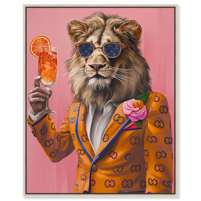 Lion Aperol Tiger Glam Wall Art by Art Remedy