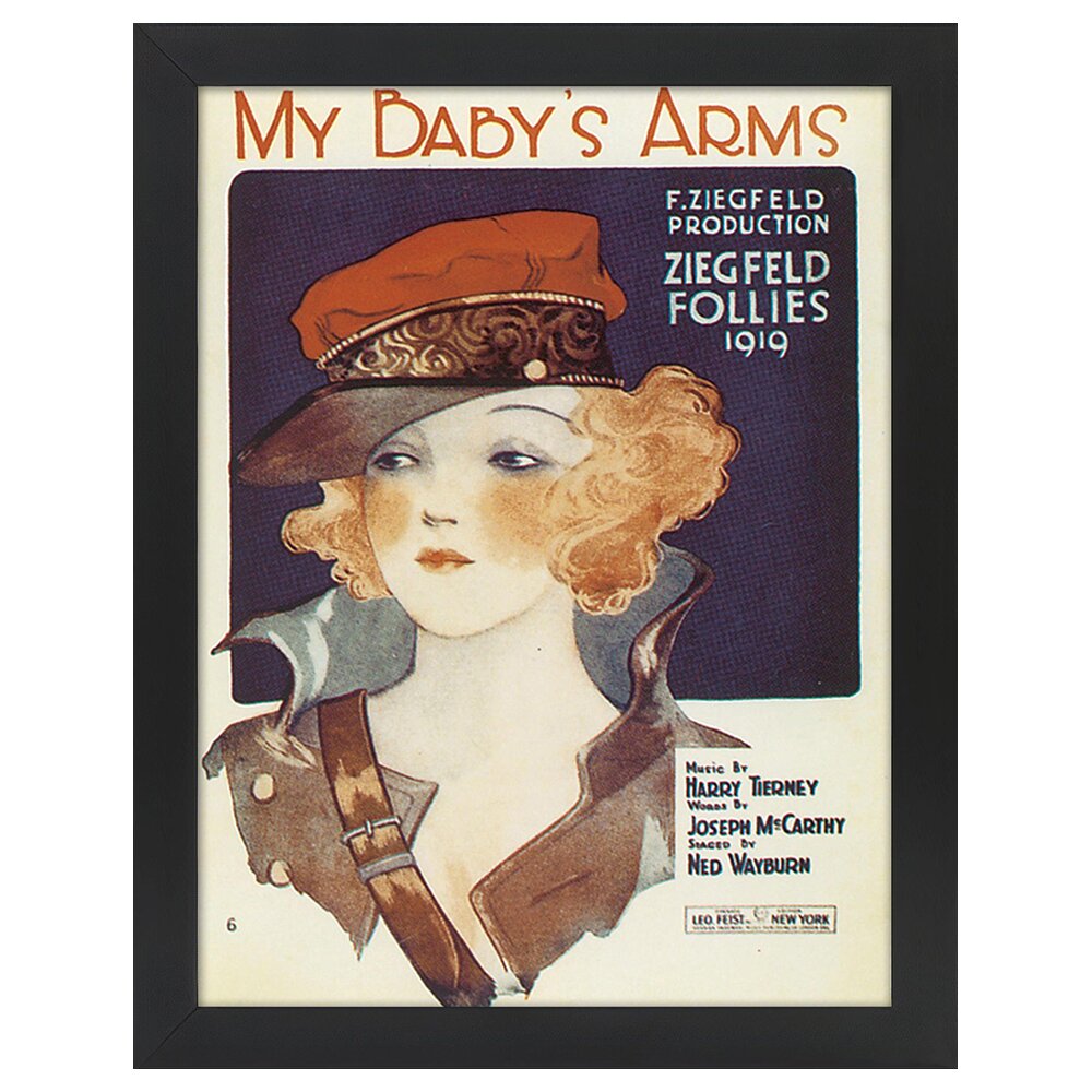 Leinwandbild Vintage Music Cover Die Arme meines Babys (Ziegfeld Follies 1919)