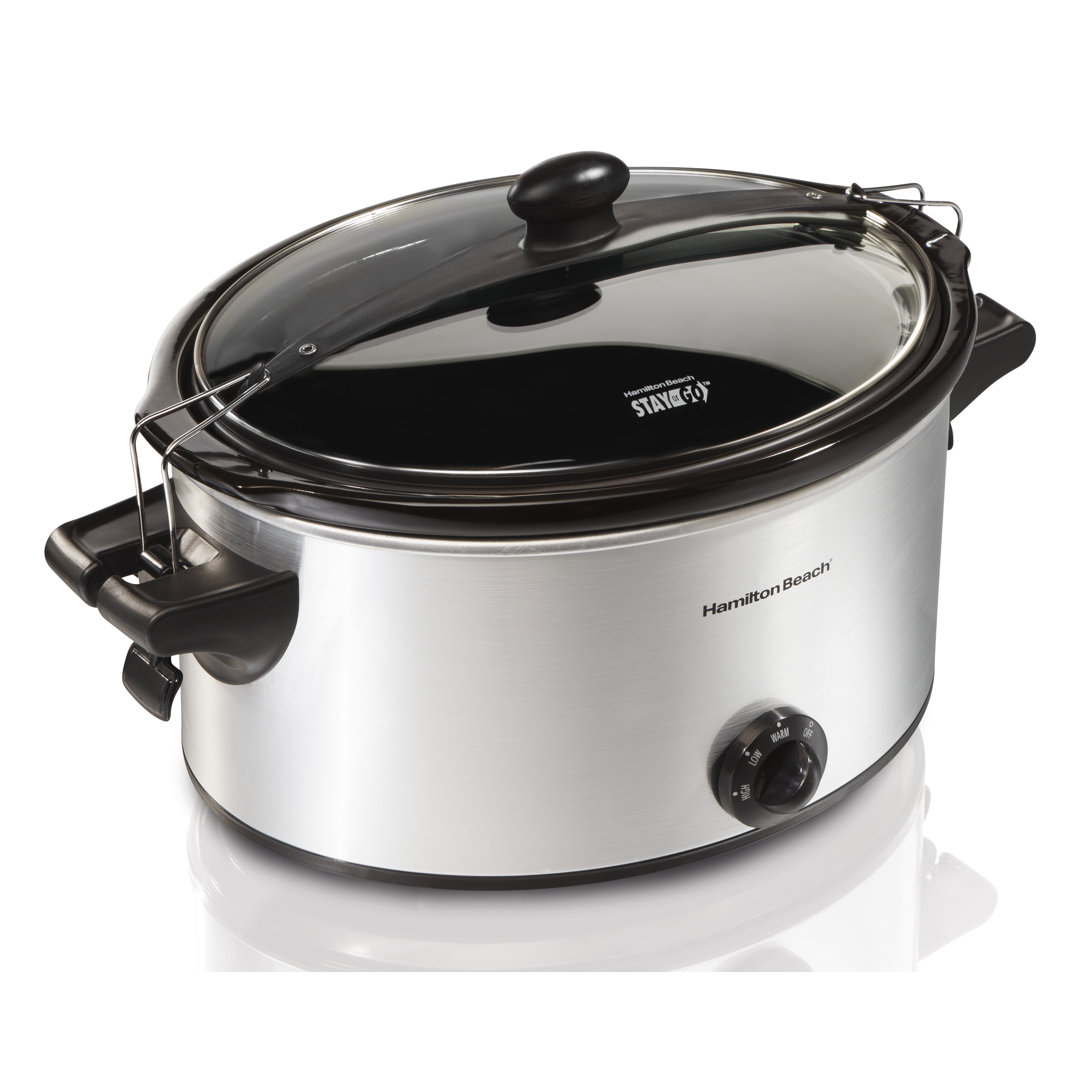 Hamilton Beach® Stay or Go® 6 Quart Slow Cooker Serves 7 Plus Silver Hamilton Beach