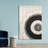 "Ecliptic Focus" Abstract Circle Rendered on Gold Shagreen Wrapped Canvas Wall Art