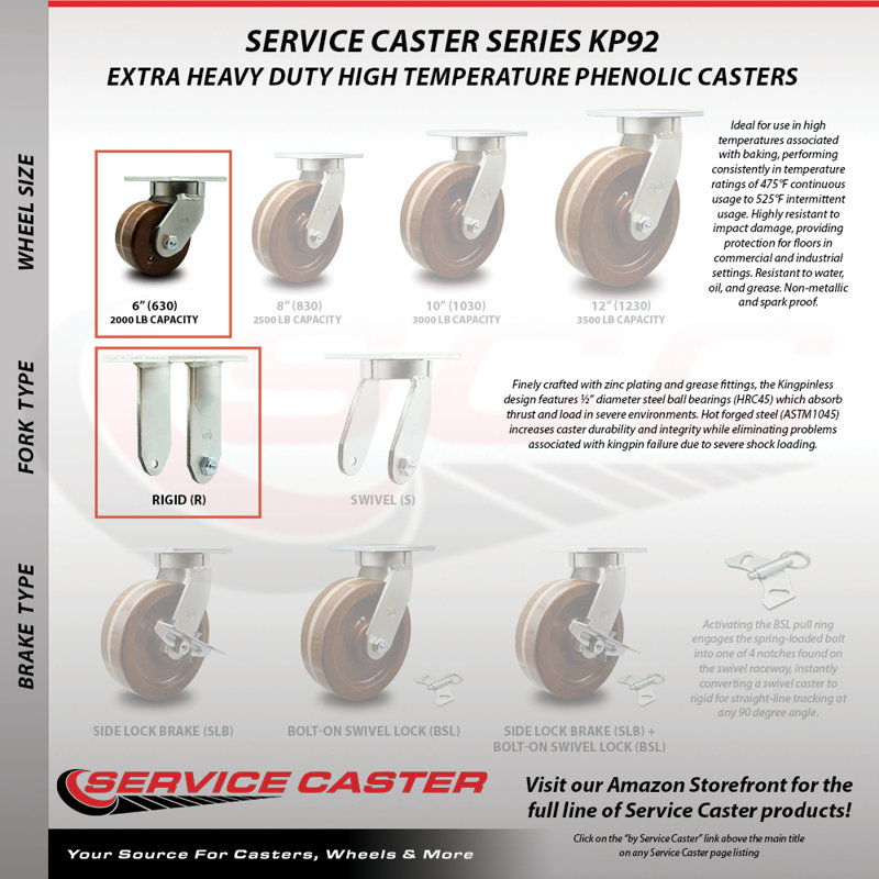 Extra Heavy Duty High Temp Phenolic Caster