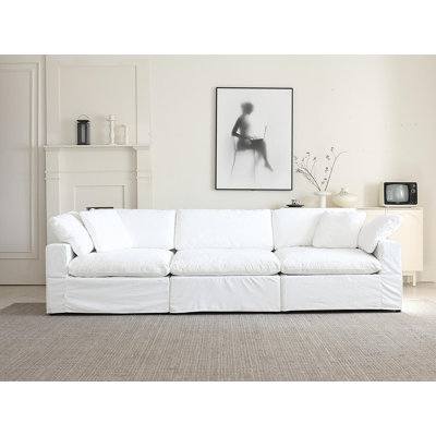 Eddyson 120.08'' Modular Sofa 3 Seater, Cloud Modular Sectional Sofa Couch for Living Room Bedroom