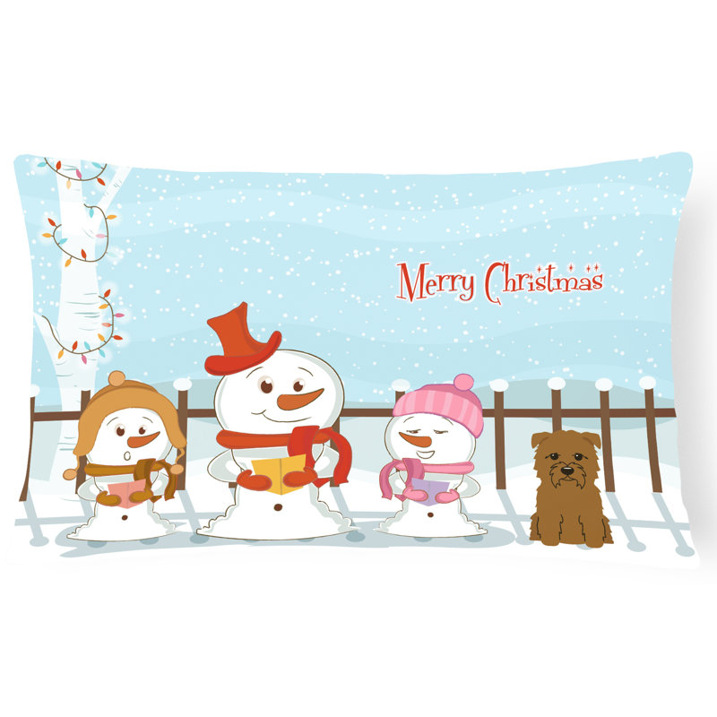 Coussin lombaire intérieur / extérieur Merry Christmas, Brun clair